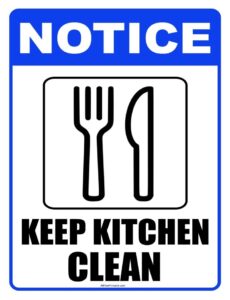 Keep Kitchen Clean Sign Free Printable