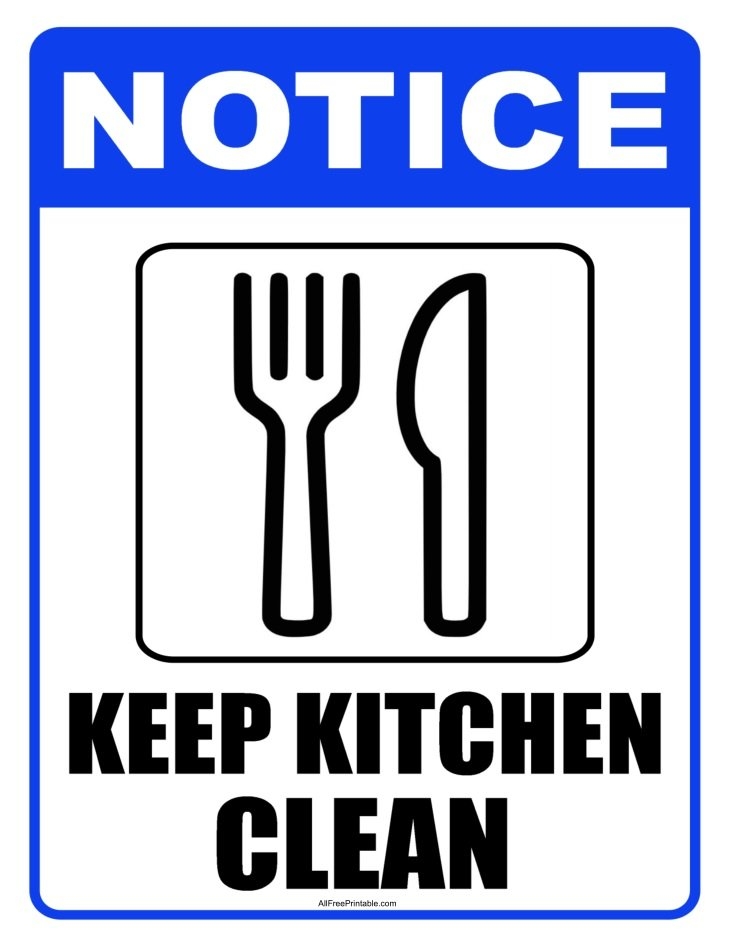Keep Kitchen Clean Sign Free Printable