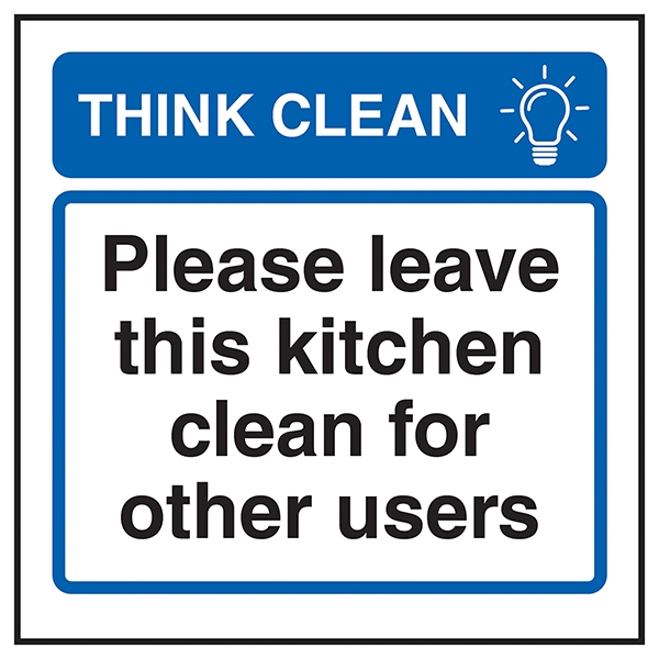 Keep Kitchen Clean Sign