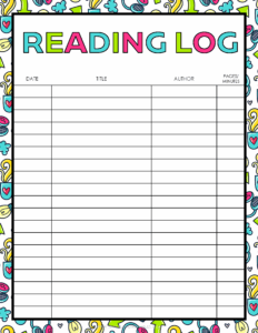 Kids Reading Log Printable Printable Reading Tracker Vrogue co