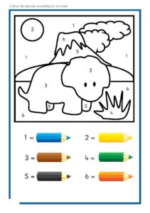 Kindergarten Color By Number Printables