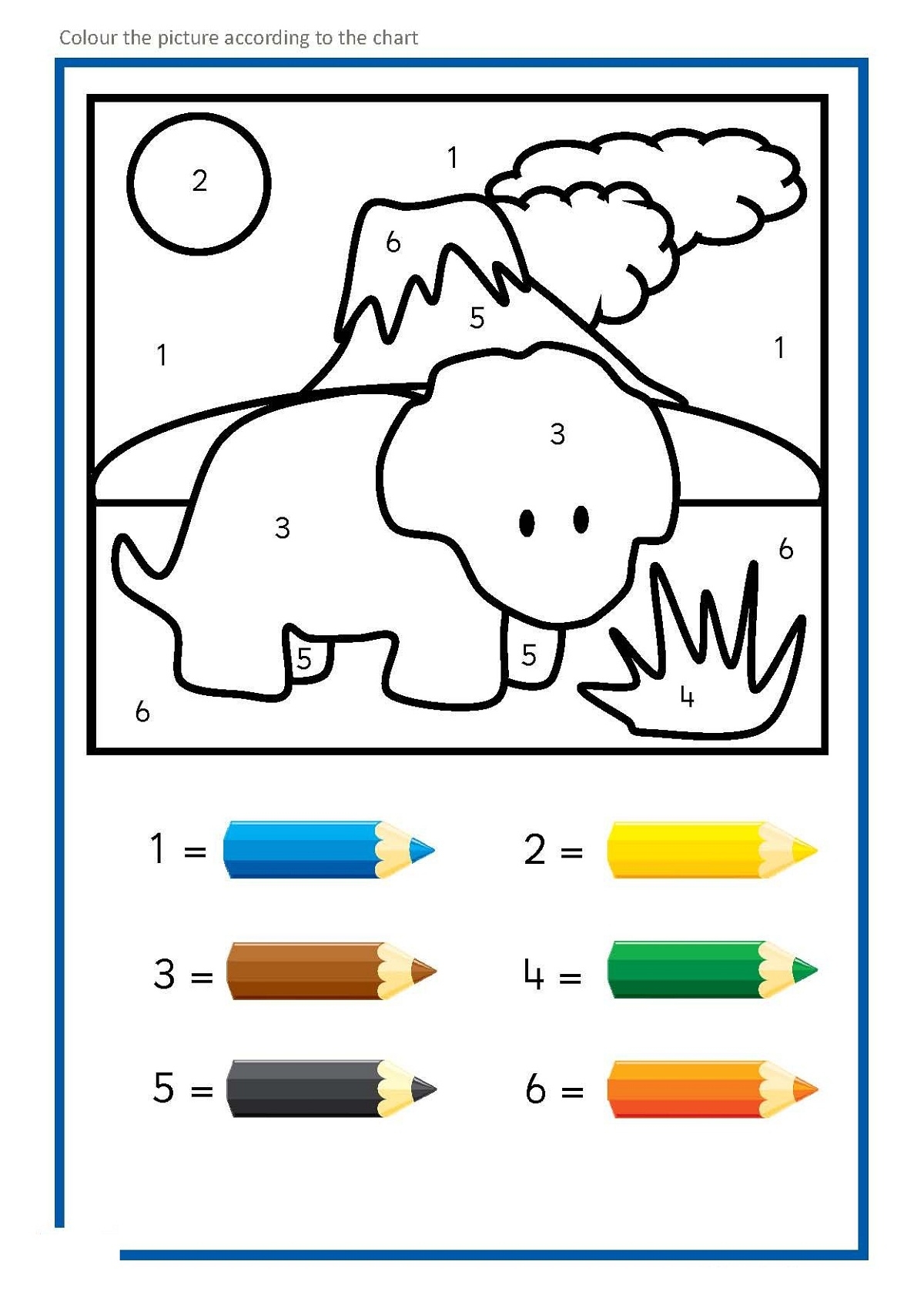 Kindergarten Color By Number Printables