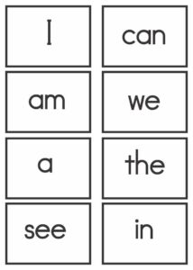 Kindergarten Sight Word Flash Cards Printable Second Grade Sight Words