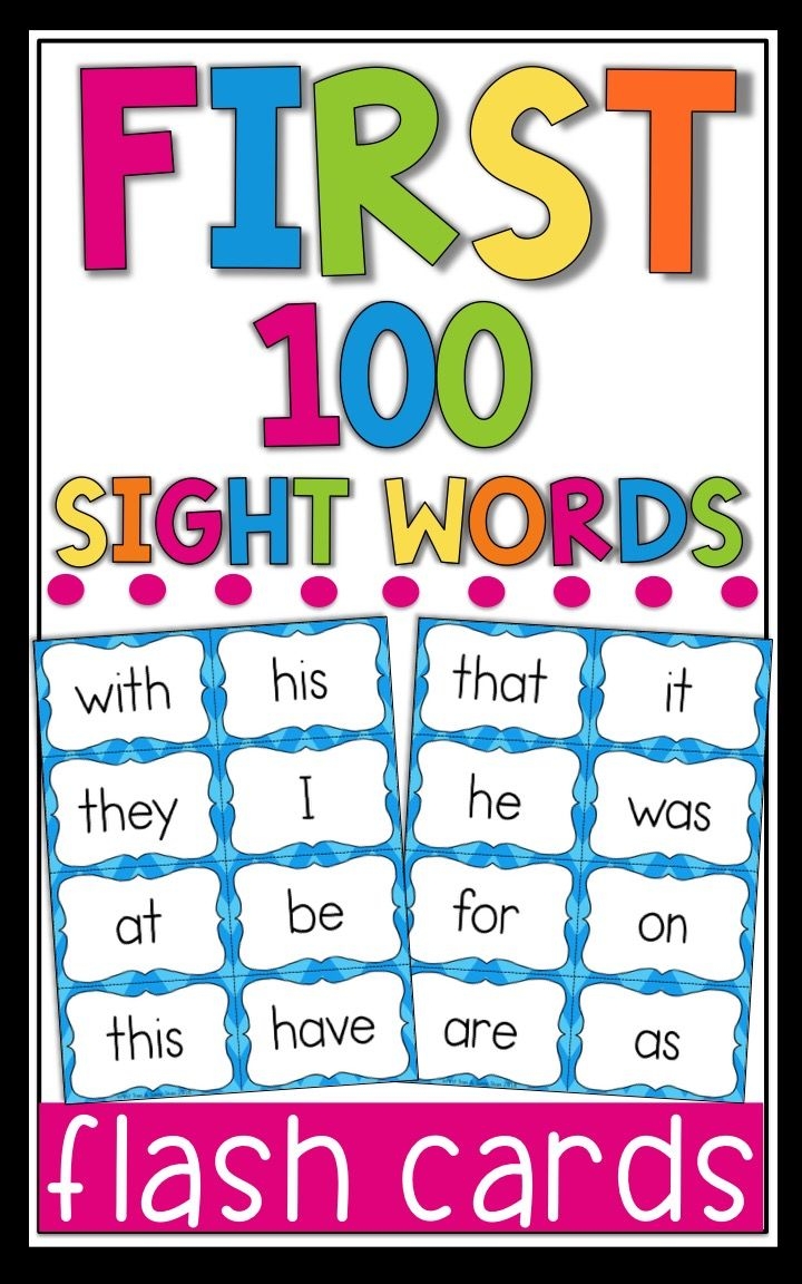 Kindergarten Sight Word Flashcards Free And Learning Flashcard 