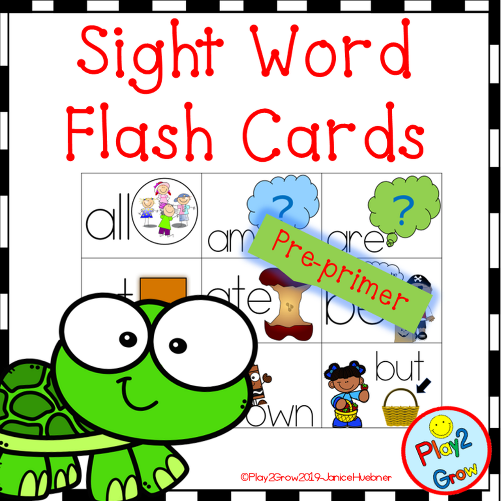 Kindergarten Sight Words Flash Cards Printable