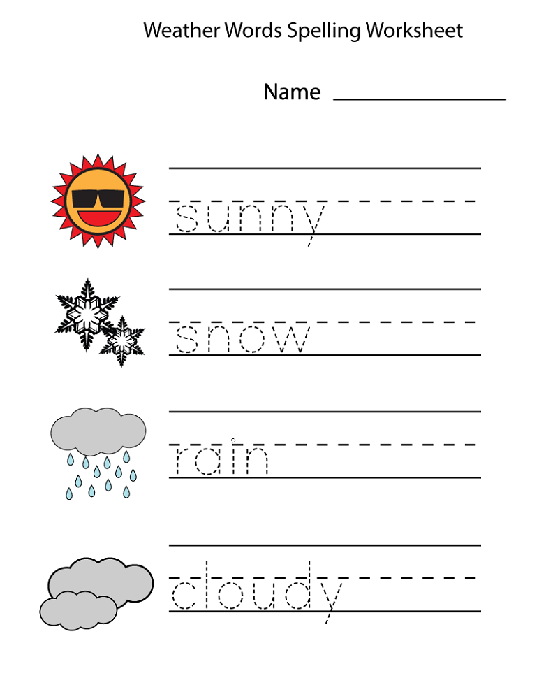 Kindergarten Worksheets About Weather