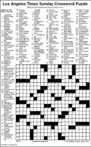 La Times Crossword Jan 6 2025 Scott M Reed