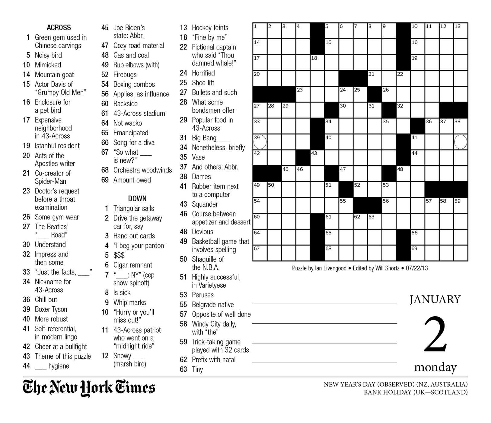 La Times Free Printable Crossword Puzzles Printable Word Searches