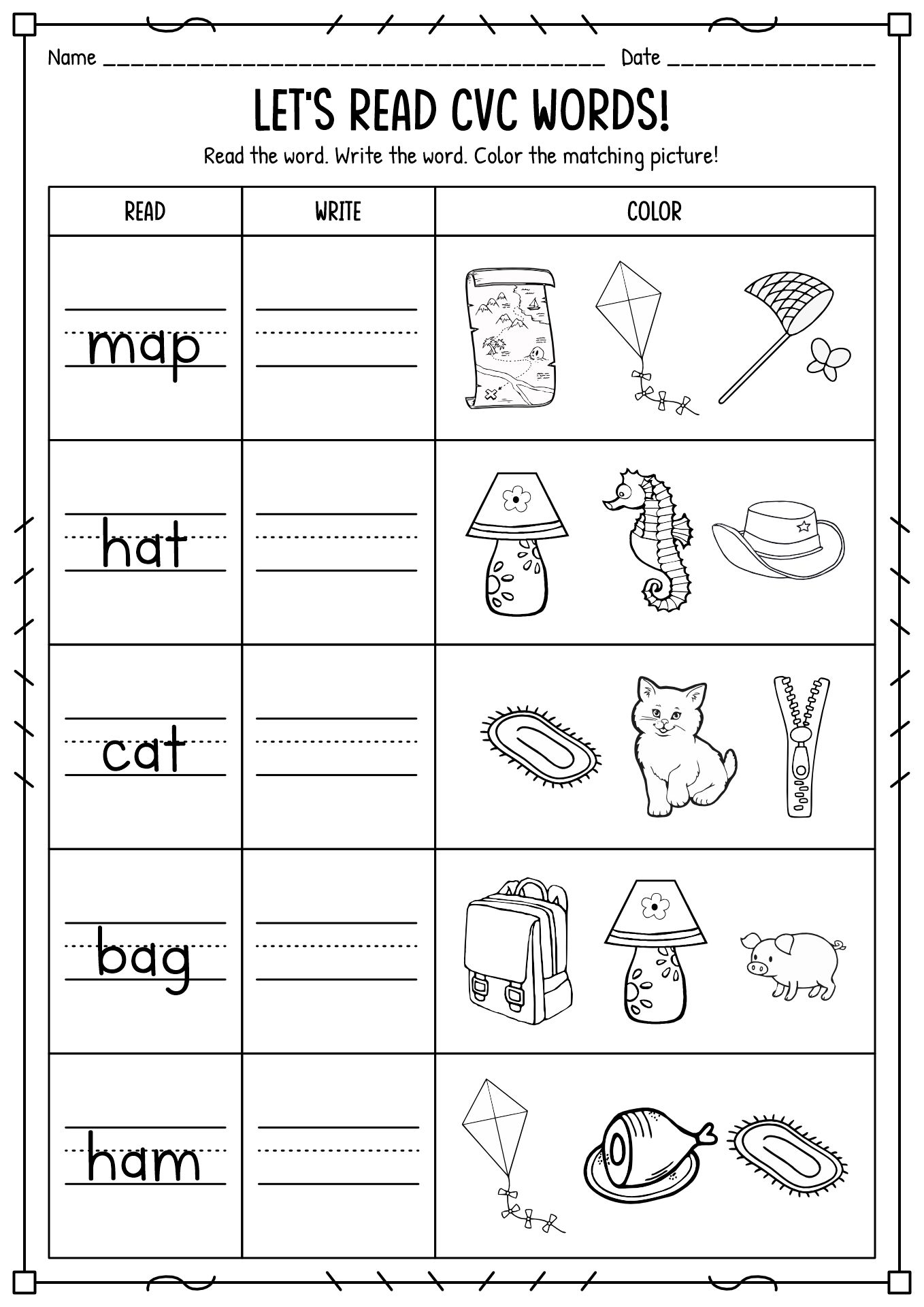 Language Arts Worksheets For Kindergarten Kindergarten Worksheets