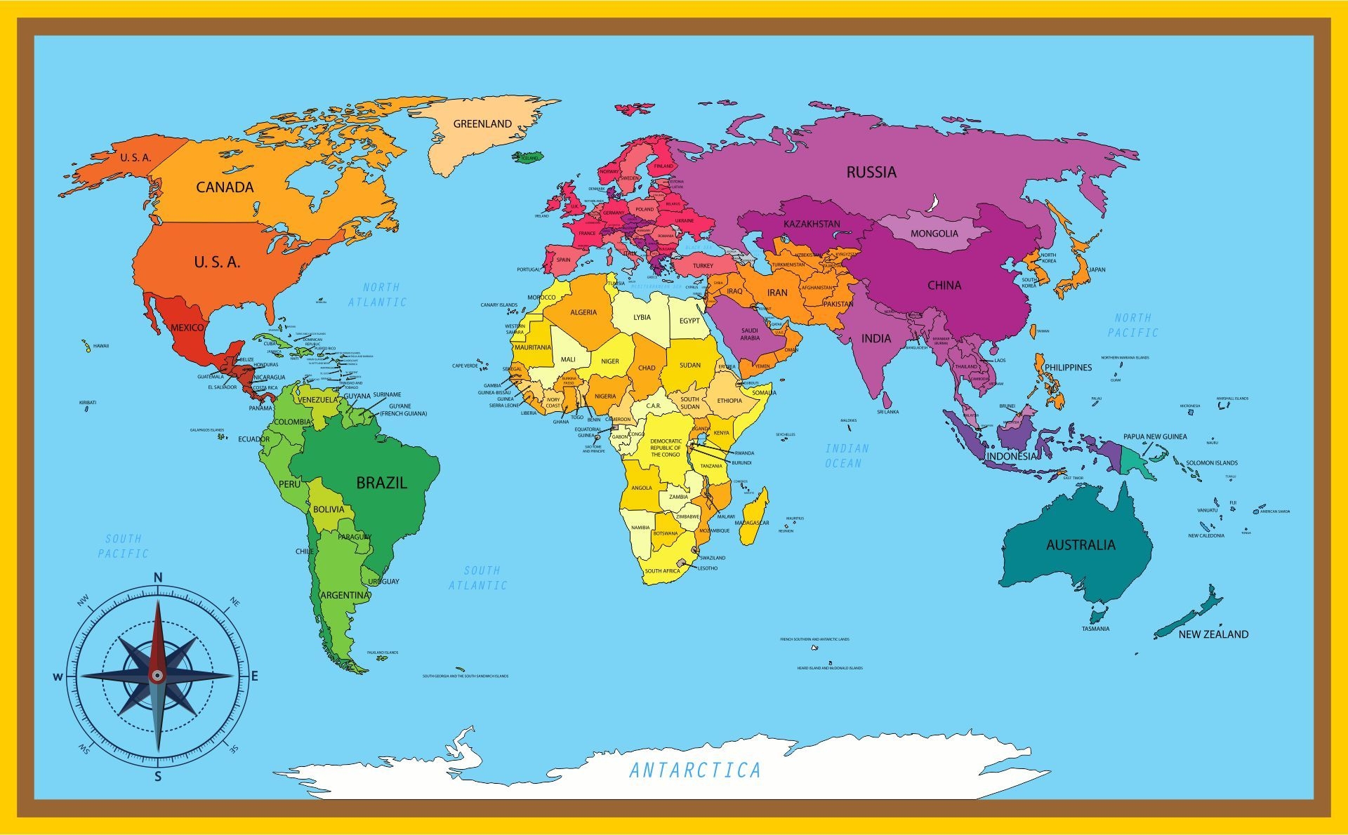 Large World Map 10 Free PDF Printables Printablee World Map 