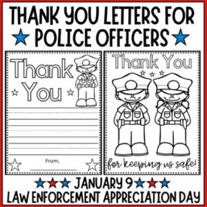 Law Enforcement Appreciation Day Thank You Police Officer Letters And