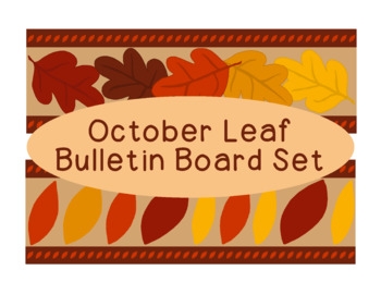 Leaves October Fall Autumn Bulletin Board Border Printable Full Color PDF