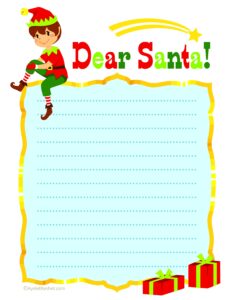 Letter To Santa Template Free Printable