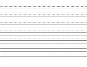 Lined Paper Printable For Kindergarten