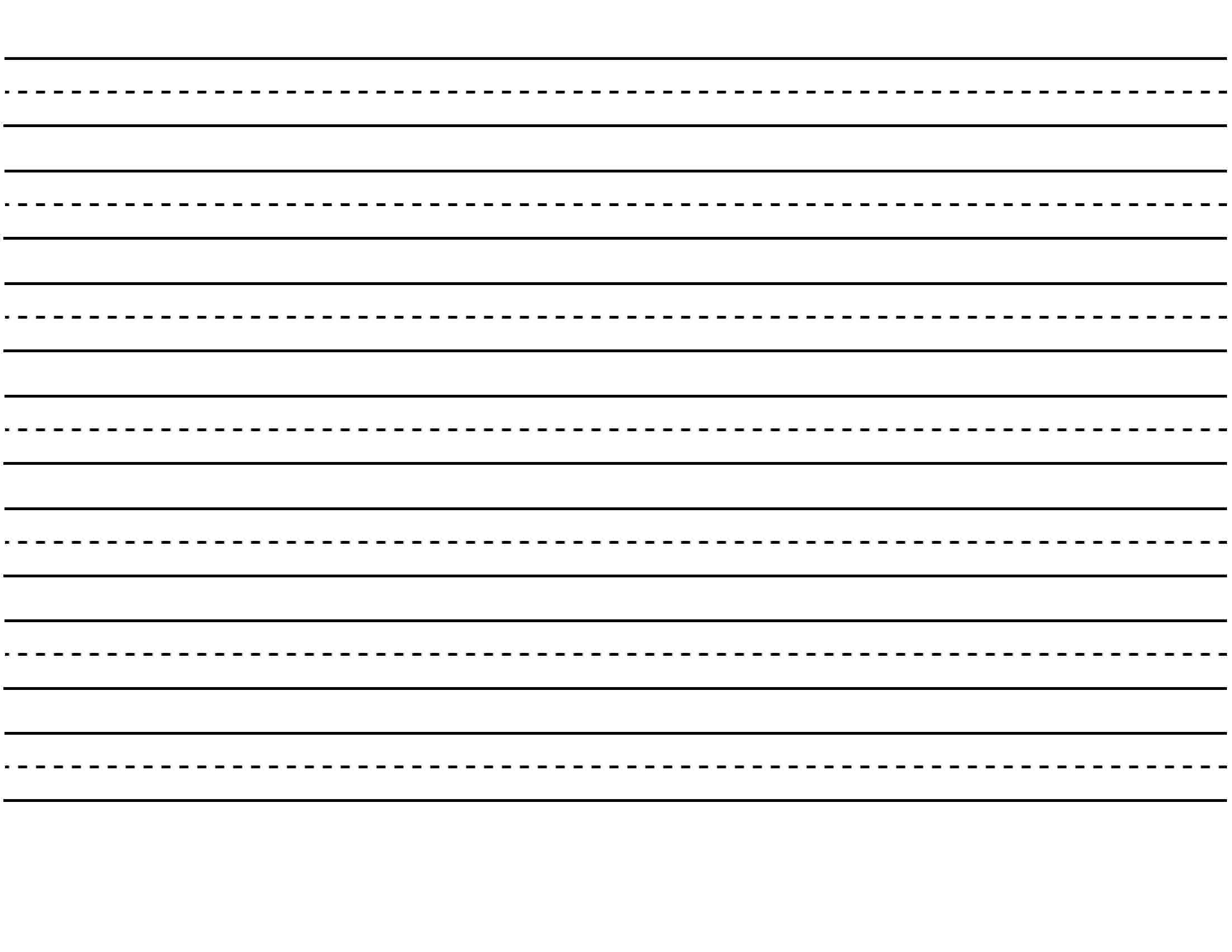 Lined Paper Printable For Kindergarten