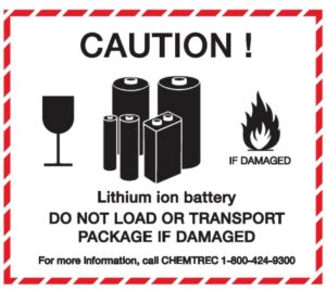 Lithium Ion Battery Label Printable