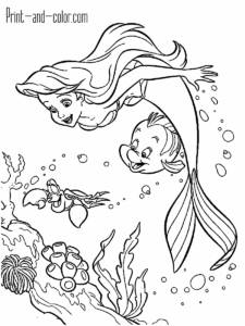 Little Mermaid Coloring Page SimonaxZamora