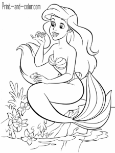 Little Mermaid Coloring Pages Free Printable