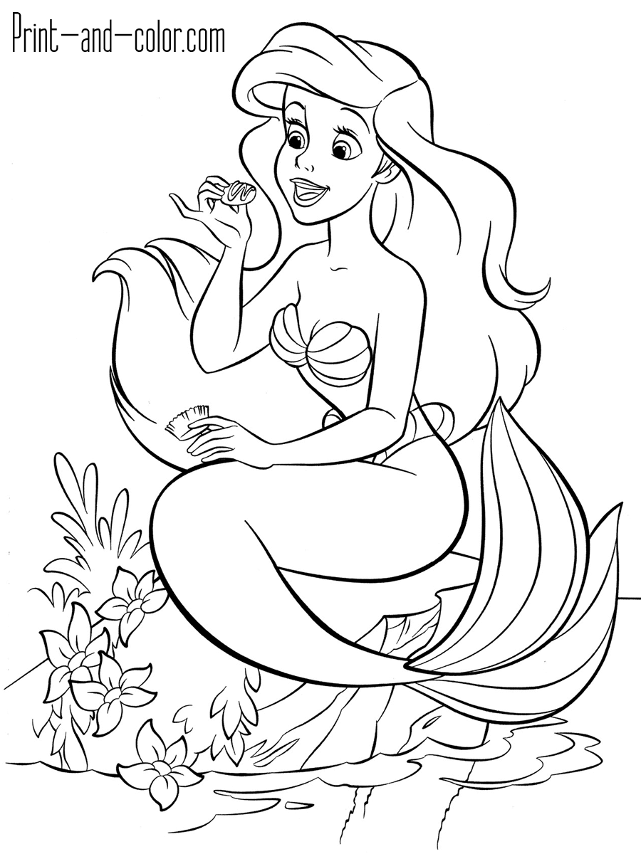 Little Mermaid Coloring Pages Free Printable