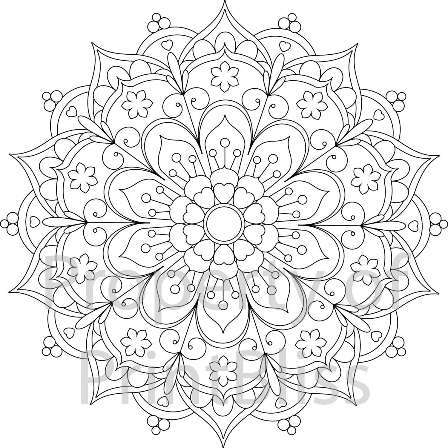 Free Printable Flower Mandala Coloring Pages