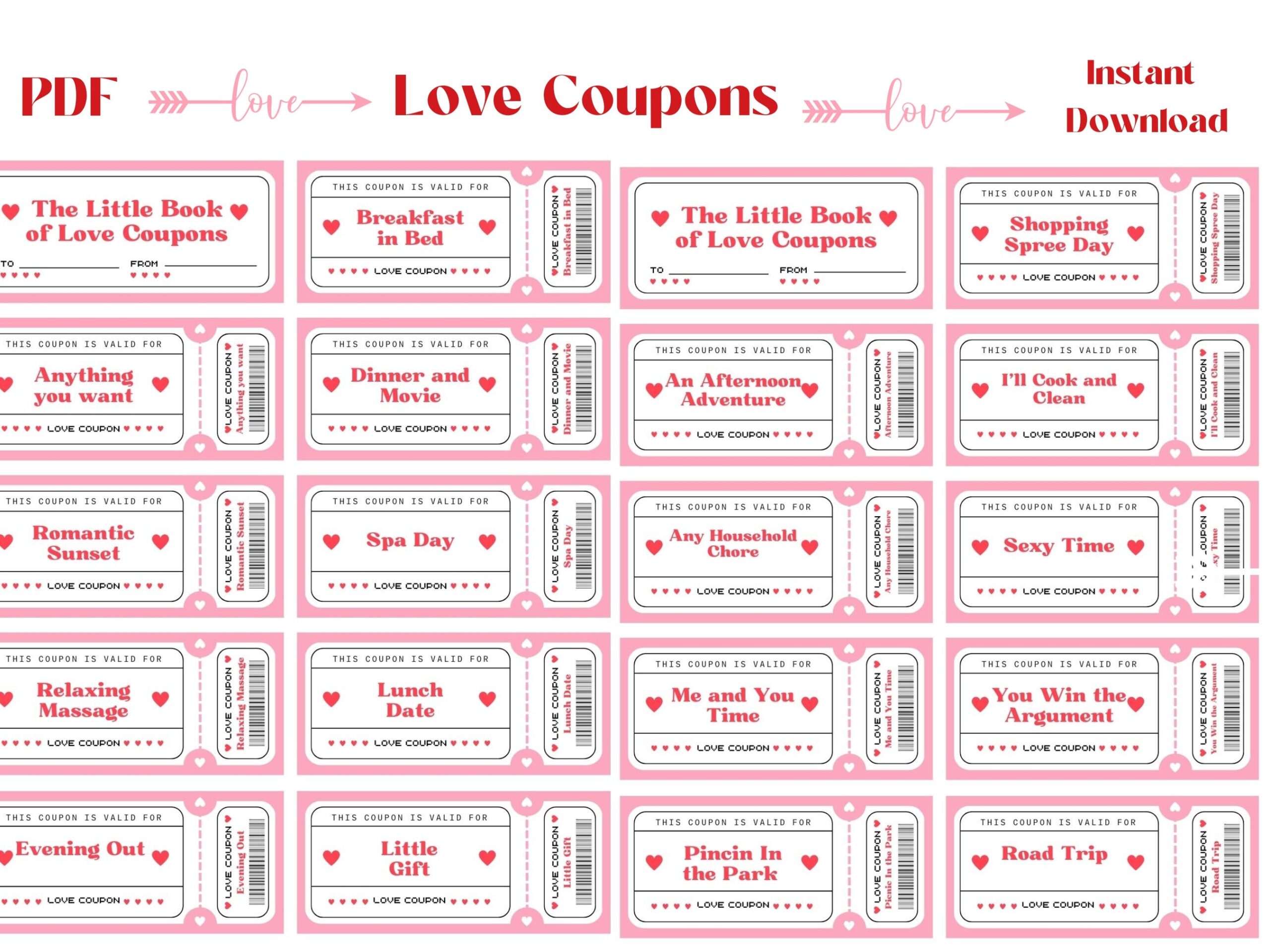 Love Coupons For Her Printable Free
