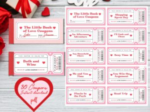 Love Coupon Book For Him Printable Love Coupons Valentines Love