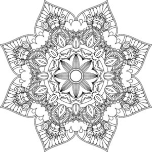 Mandala Coloring Pages Adult Coloring Sheet Printable Coloring Page