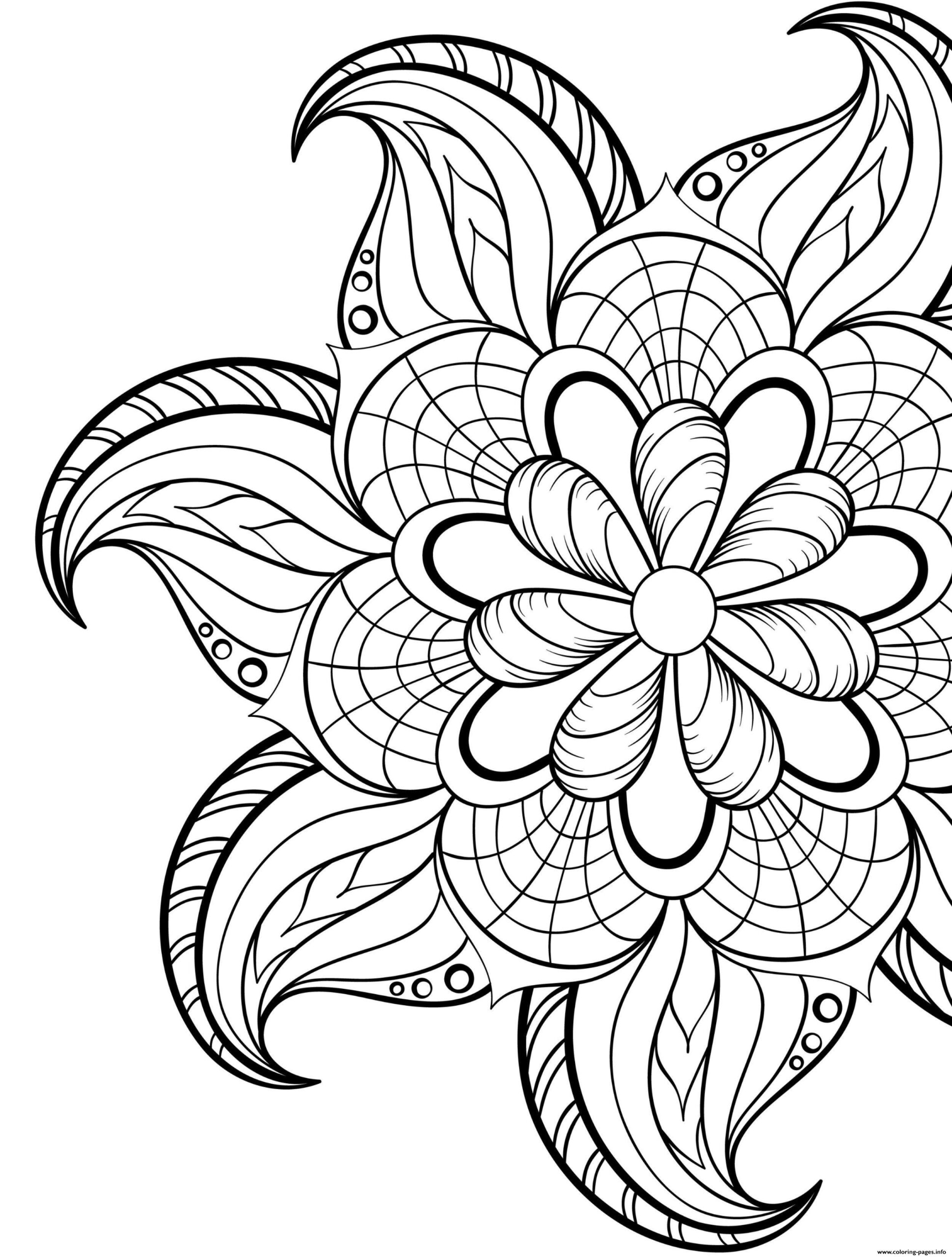 Mandala Flowers Spring Coloring Page Printable