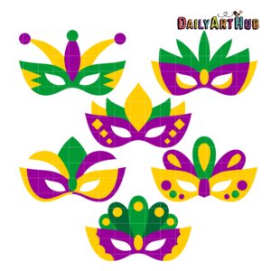 Mardi Gras Masks Clip Art Set Daily Art Hub Free Clip Art Everyday