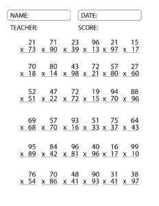 Master Multiplication With Our 2 Digit By 2 Digit Multiplication