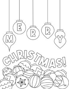 Merry Christmas Coloring Pages FREE Printables Printabulls