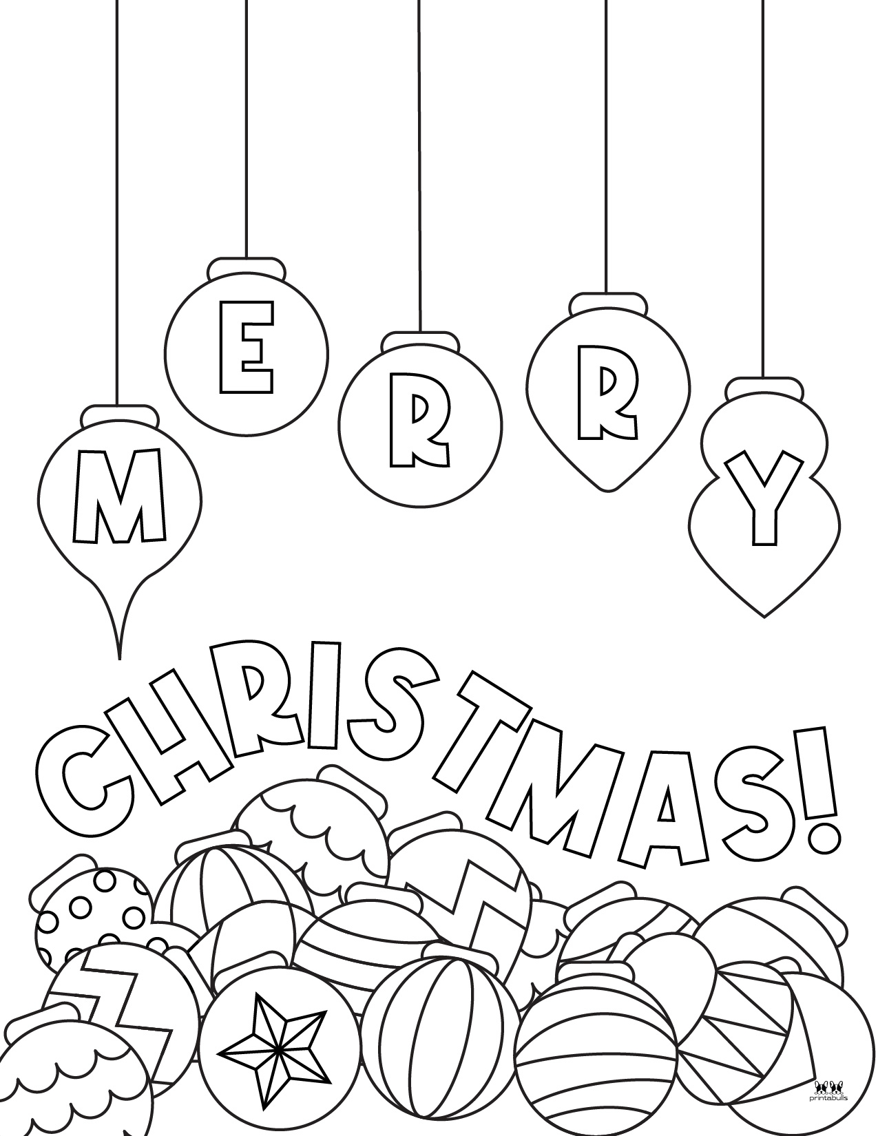 Free Printable Merry Christmas Coloring Pages