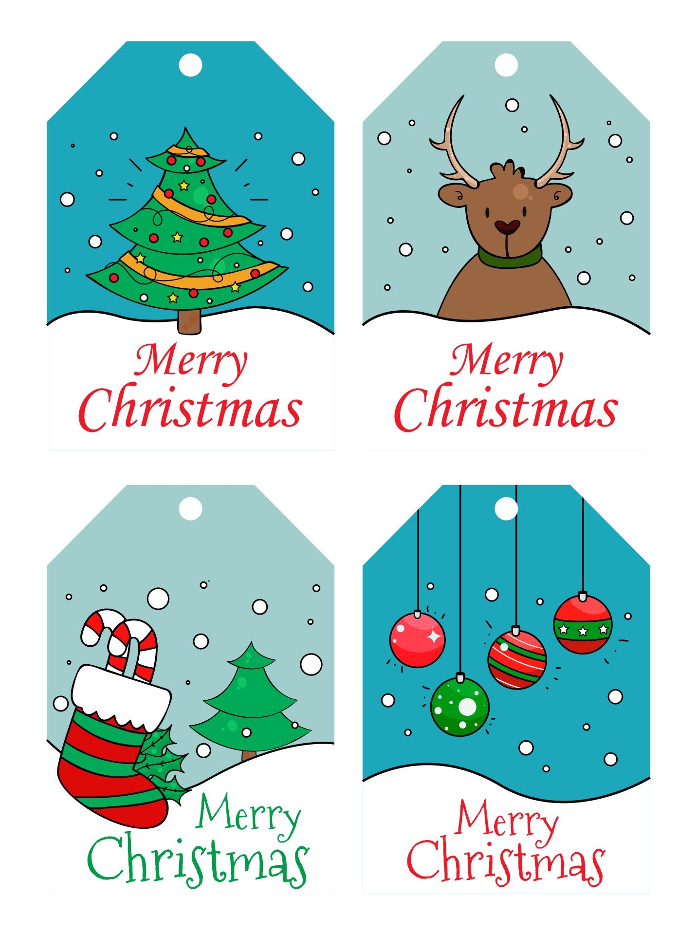 Merry Christmas Gift Tags Free Printable