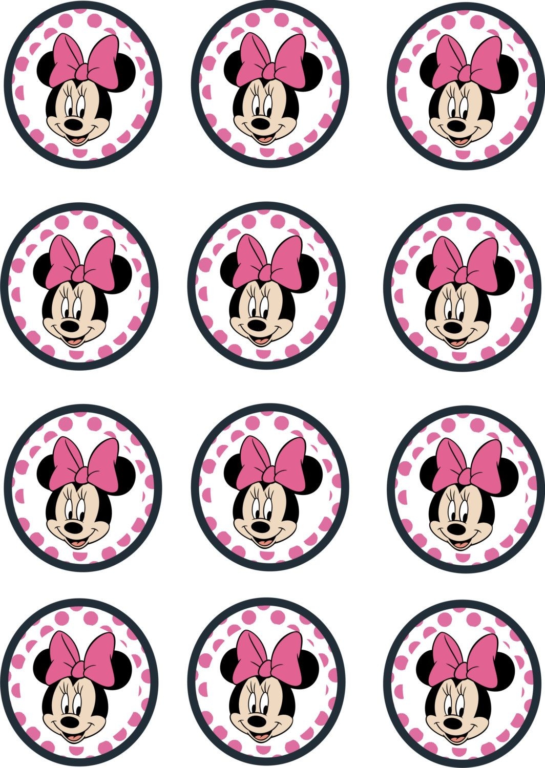 Minnie Mouse Cake Topper Printables Printable And Enjoyable Learning
