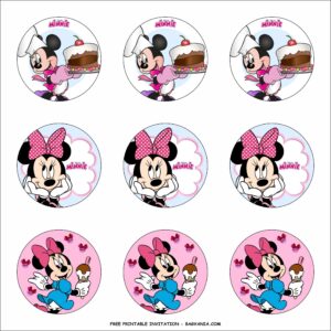 Minnie Mouse Printable Cupcake Toppers