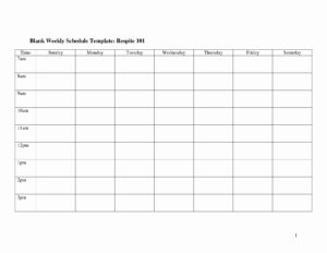 Monday Through Friday Calendar Printable