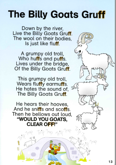 Moturoa 39 s Blog The Billy Goats Gruff Billy Goats Gruff Three Billy 