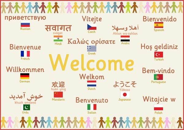 Multilingual Welcome Poster Free Early Years Primary Teaching 