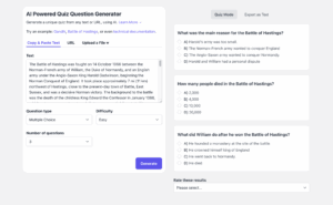 Multiple Choice Quiz Maker Free Printable