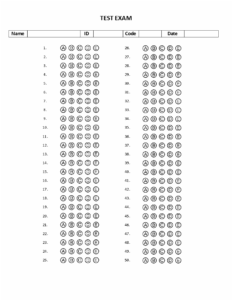 Multiple Choice Test Generator Free Printable