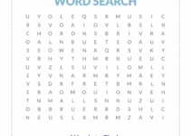 Free Printable Music Word Search Puzzles