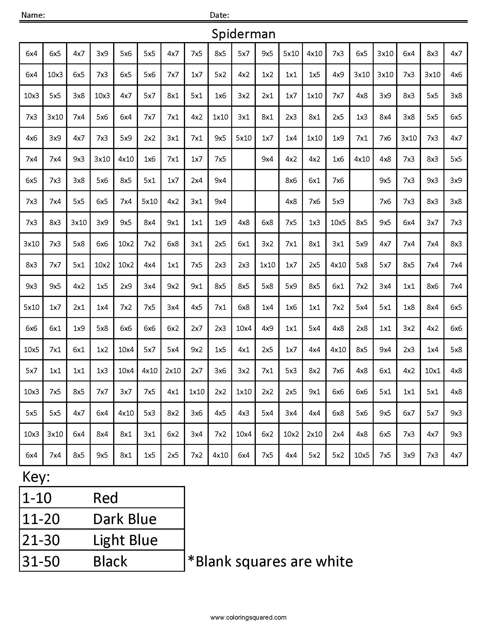 Mystery Color By Number Pages