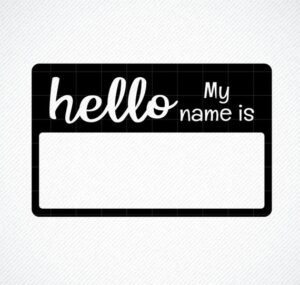 Name Tag Hello My Name Is