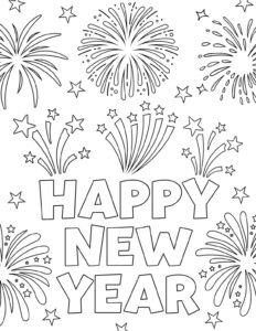 New Years Coloring Pages 2024 Printable Printable New Year Banners
