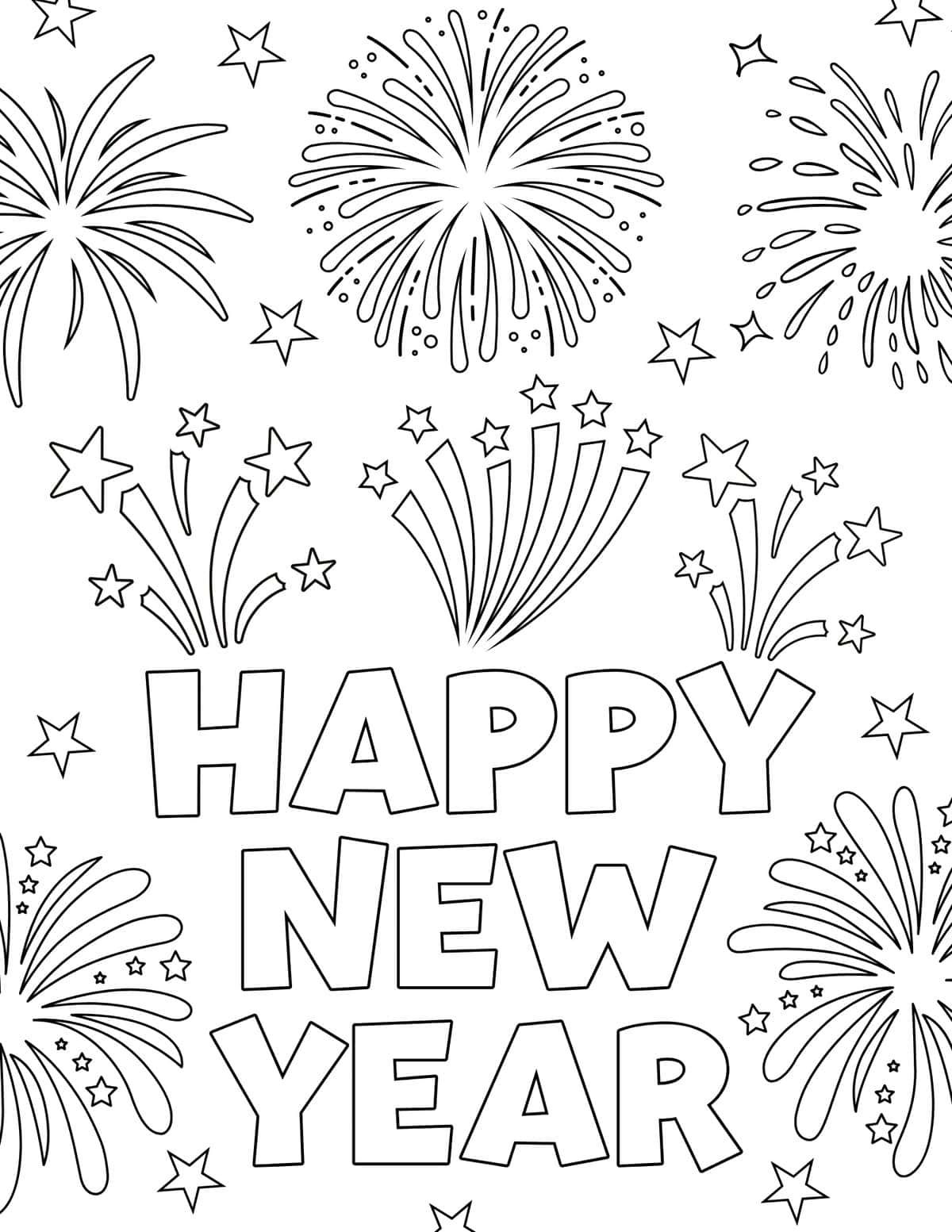 New Years Coloring Pages 2024 Printable Printable New Year Banners