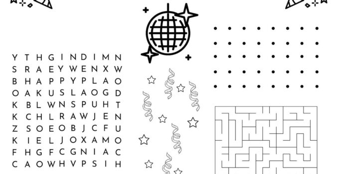 Free Printable New Years Activity Sheets