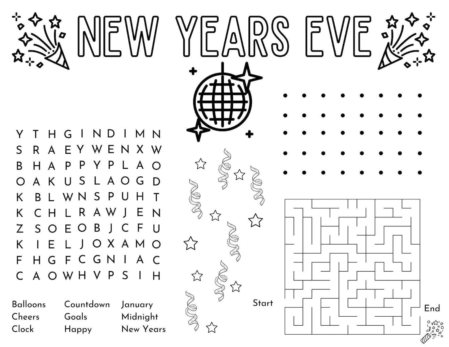 New Years Eve Activity Page For Kids FREE Printable OriginalMOM