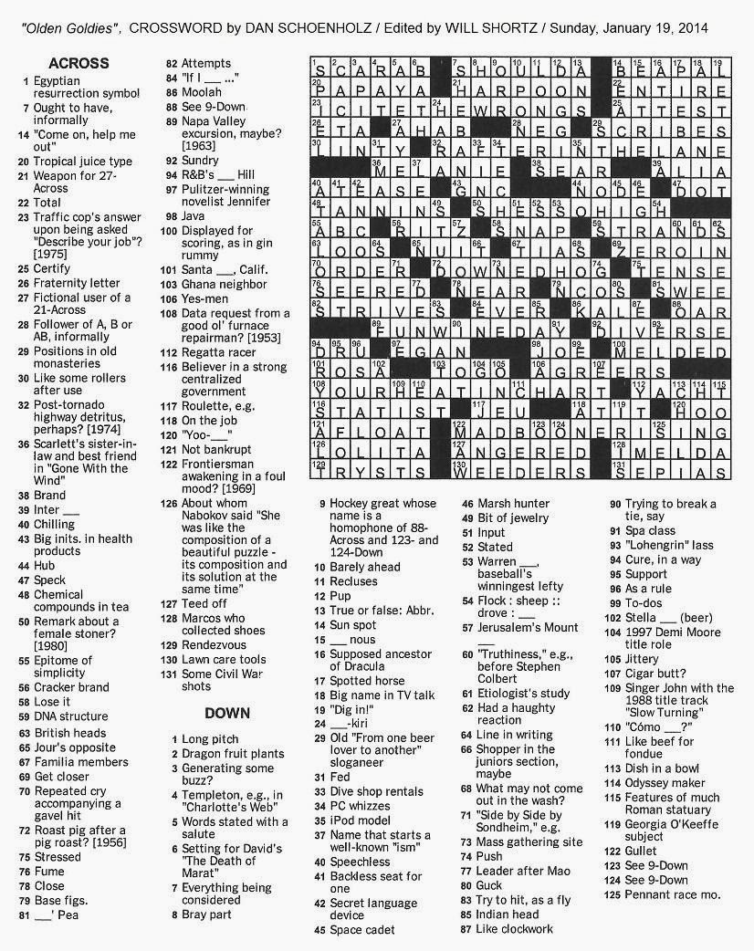 New York Times Crossword Printable Free Free Printable Sally 