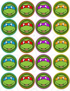 Ninja Turtle Cupcake Toppers Printable