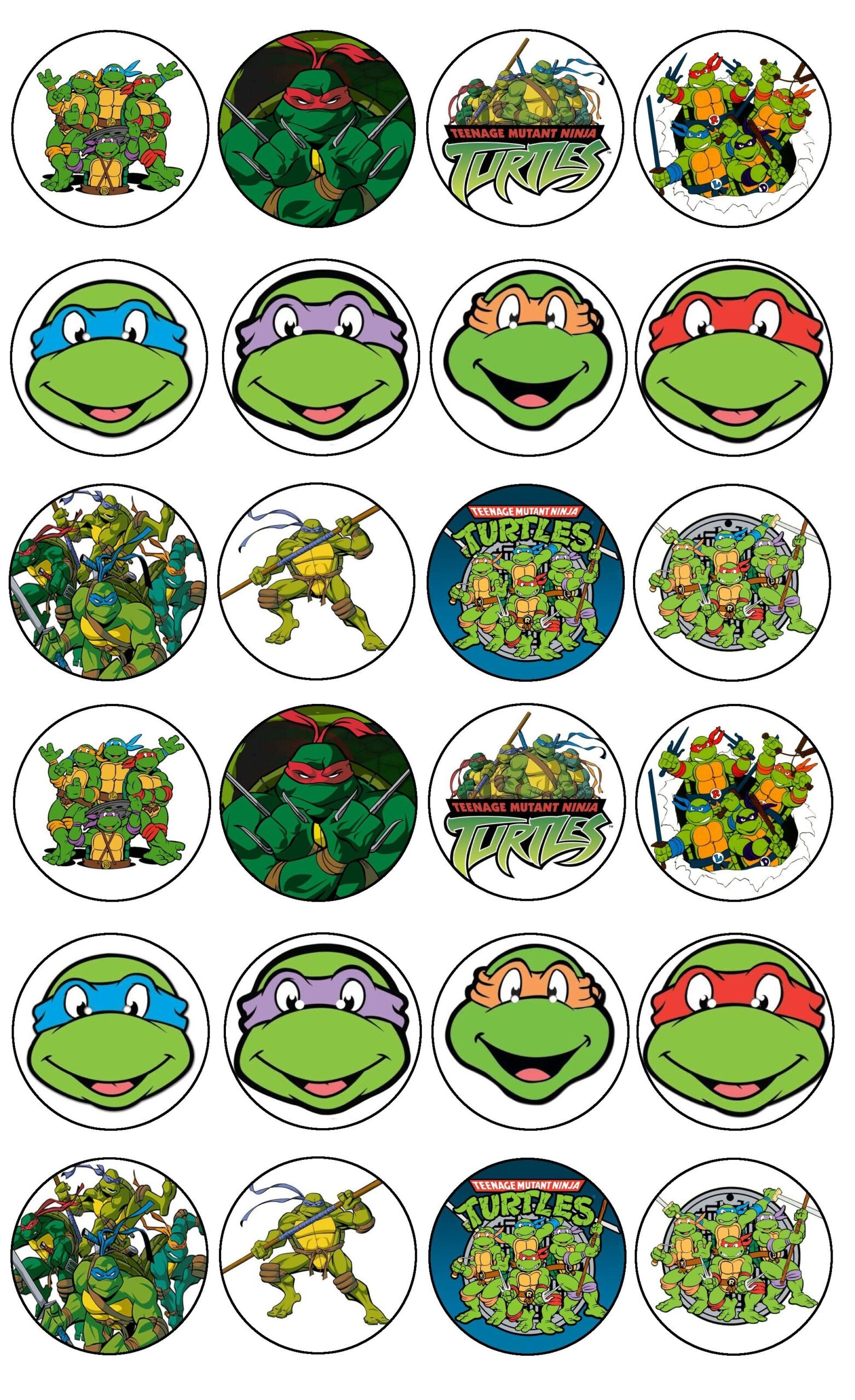 Ninja Turtle Cupcake Toppers Printable Printable And Enjoyable Learning